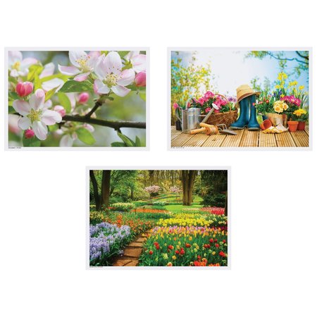 Hoffmaster 10" x 14" Spring Multipack Paper Placemats, PK1000 702076